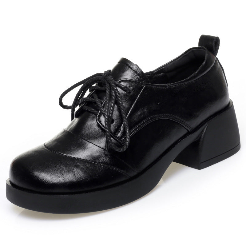Women's Genuine British Style Small Deep Mouth Women's Fashion Shoes