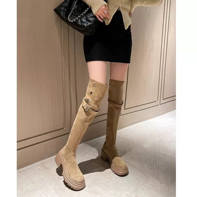 Women's Bottom Two-way Wear Over Knee Winter Thick Boots