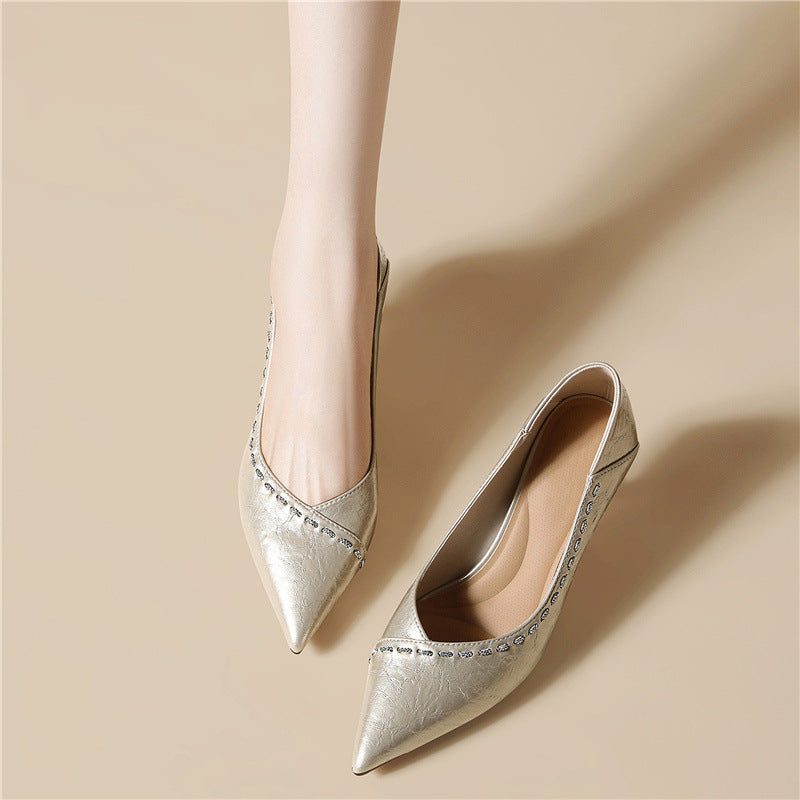 Women's French Style Low-cut High Sense Stiletto Heels