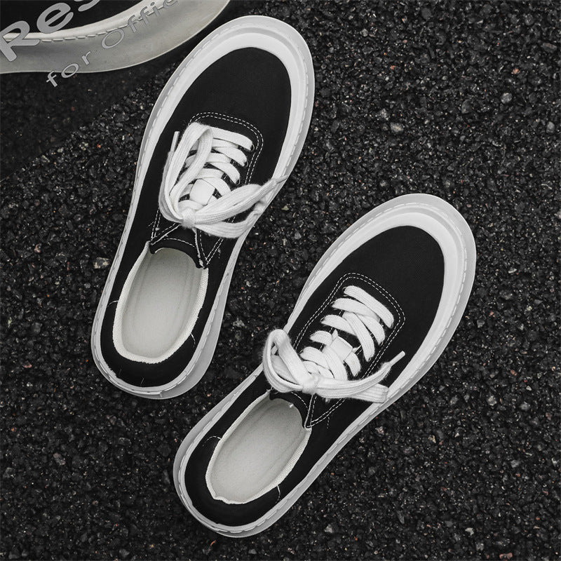 Men's Skate Breathable Trendy Versatile Platform Height Men's Casual Leather Shoes