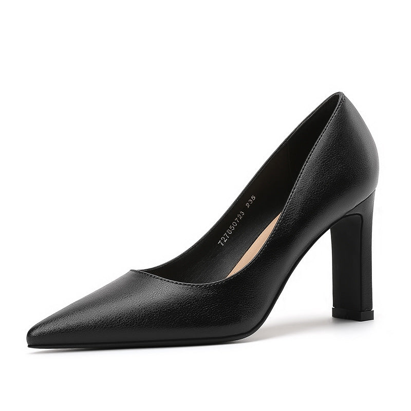 Women's Professional Square Pointed Toe Temperament Wild Soft Not Men's Shoes