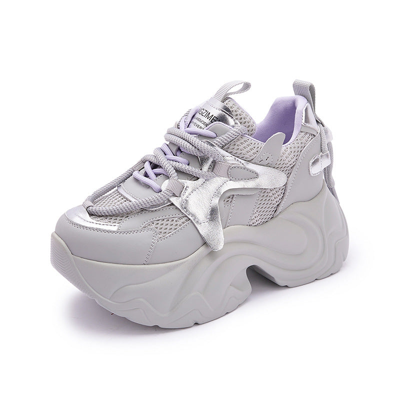 Women's Platform Dad Spring Breathable Versatile Small Height Increasing Women's Shoes