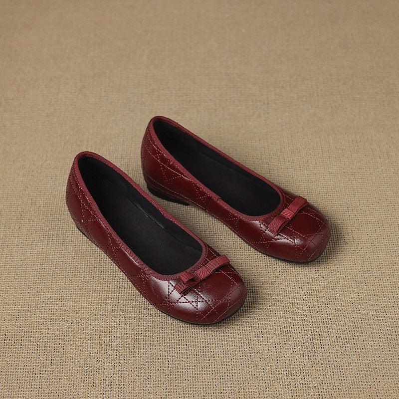 Version French Genuine Soft Bottom Round Head With Hidden Female Heels