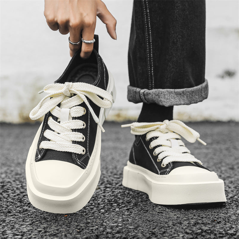 Men's Preppy Style Niche Thick Bottom Board Men's Casual Leather Shoes