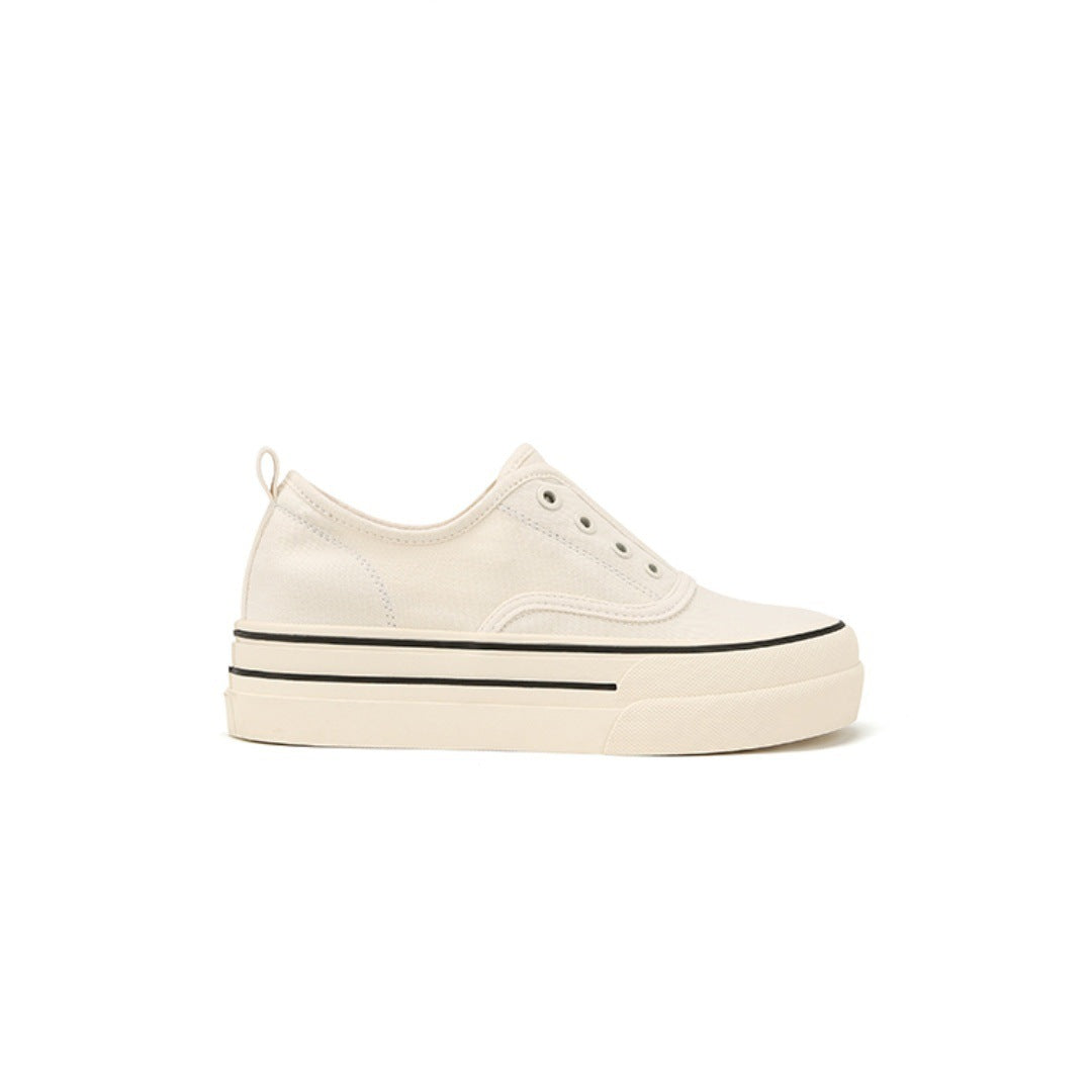 Women's Platform White Slip-on German Training Sports Casual Shoes