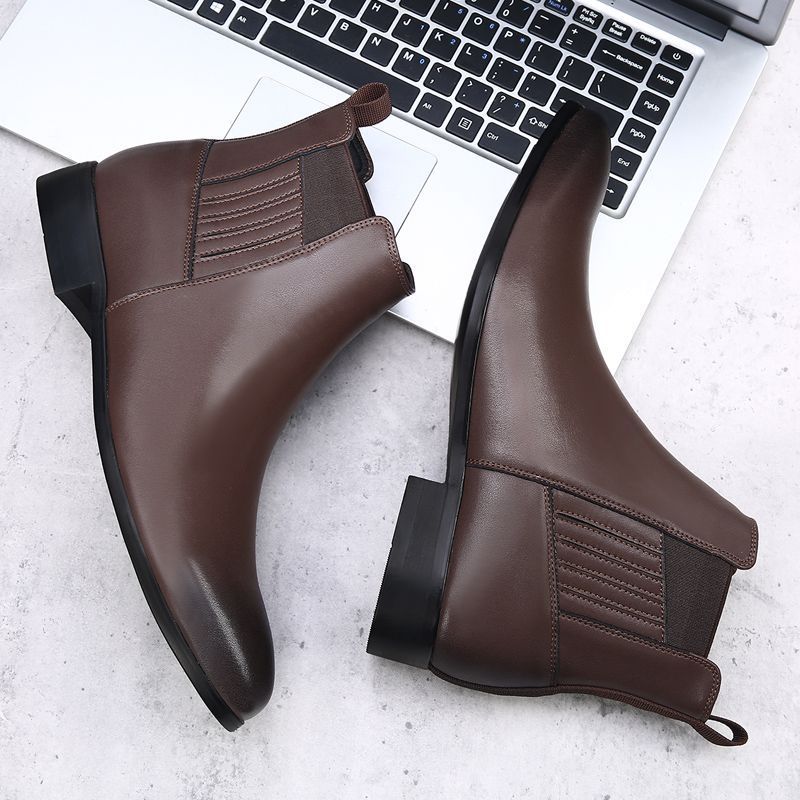 Men's Light Luxury Pointed British Style Chelsea Business Formal Wear Men's Martin Boots