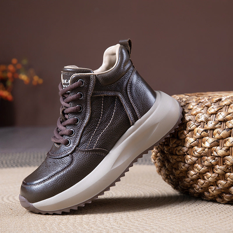 Women's Thick Bottom Retro Daddy Autumn Versatile Comfortable Soft Casual Shoes
