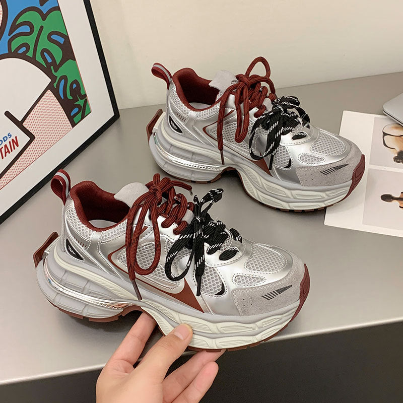 Women's Paris Dad Platform Lightweight Sier Slimming Women's Sports Shoes