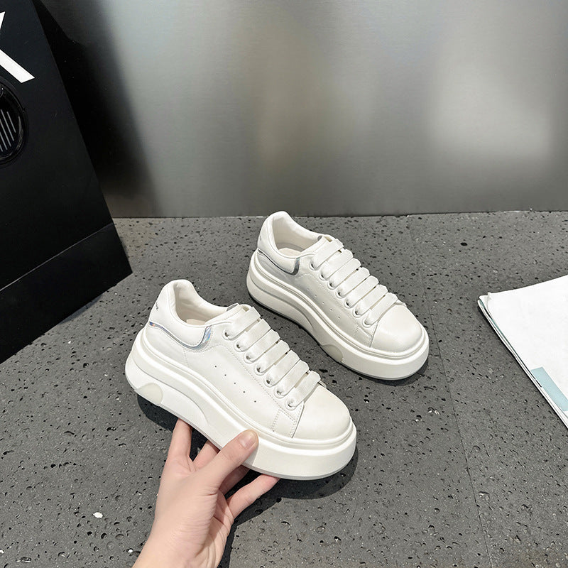 Women's Mcqueen White Spring Thick Bottom Breathable Sports Women's Casual Shoes