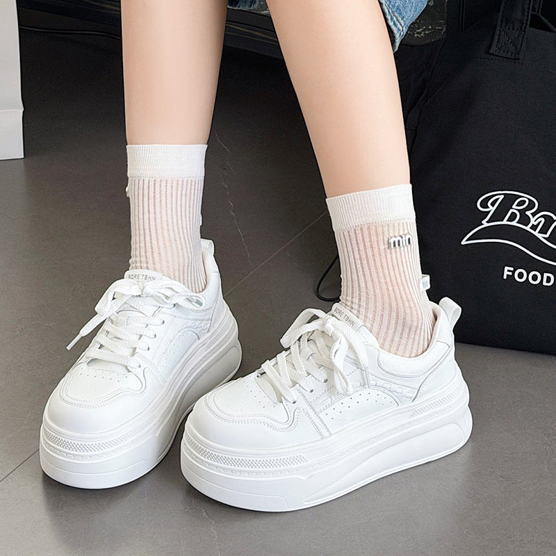 Women's Spring White Are Super Beautiful Fashionable Thick Sports Casual Shoes