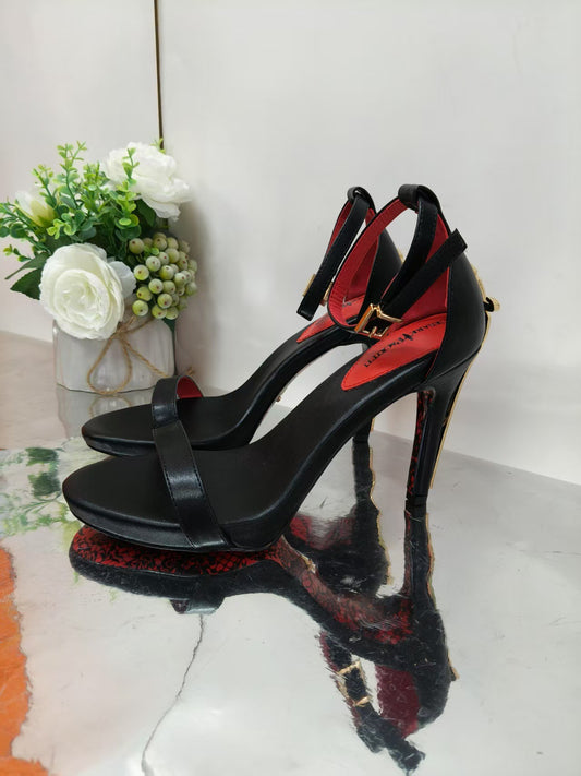 Women's Genuine Sword Truncheon Black Blade Red Heels