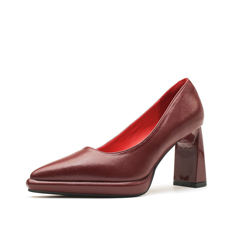 Women's Platform High French Fashionable Professional Chunky Sexy Temperament Women's Fashion Shoes