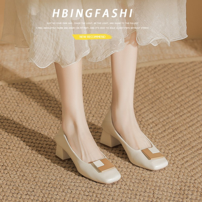 Women's Genuine Design Temperament Wild Commuting Low-cut Women's Fashion Shoes
