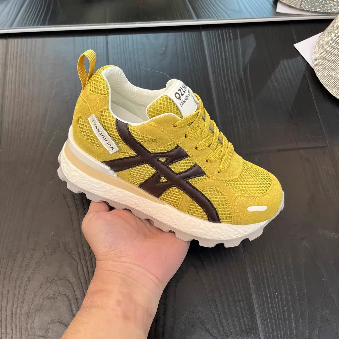 Version Height Increasing German Training Thick Bottom Mesh Women's Sports Shoes