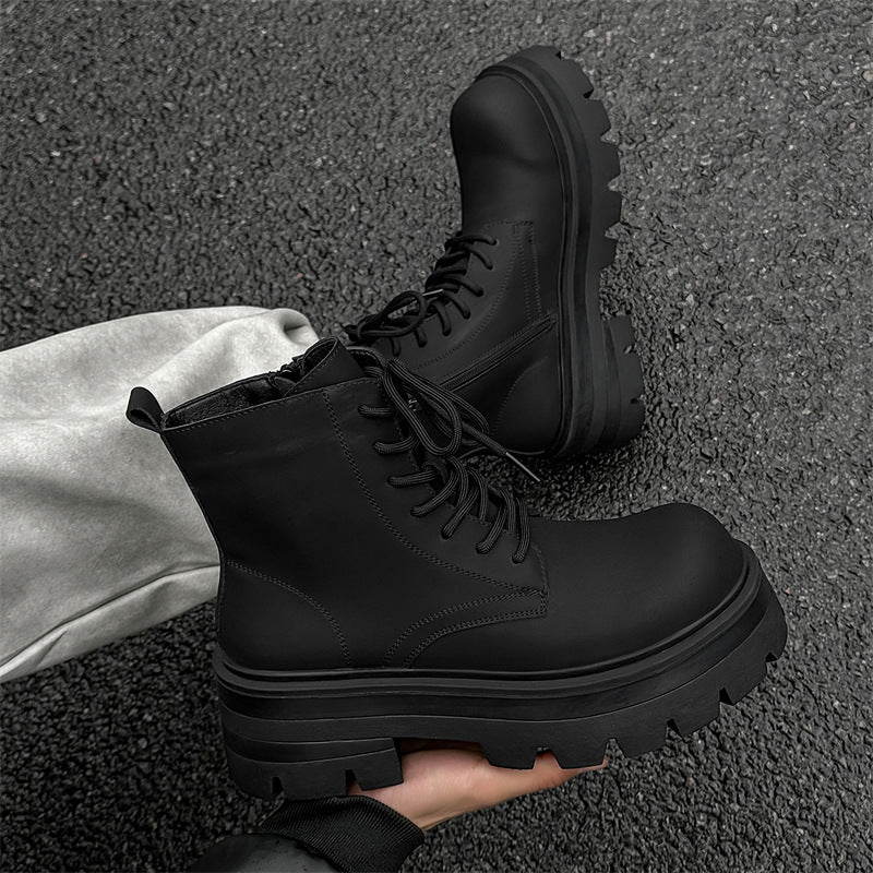 New Men's Thick Bottom Increased Derby Men's Martin Boots