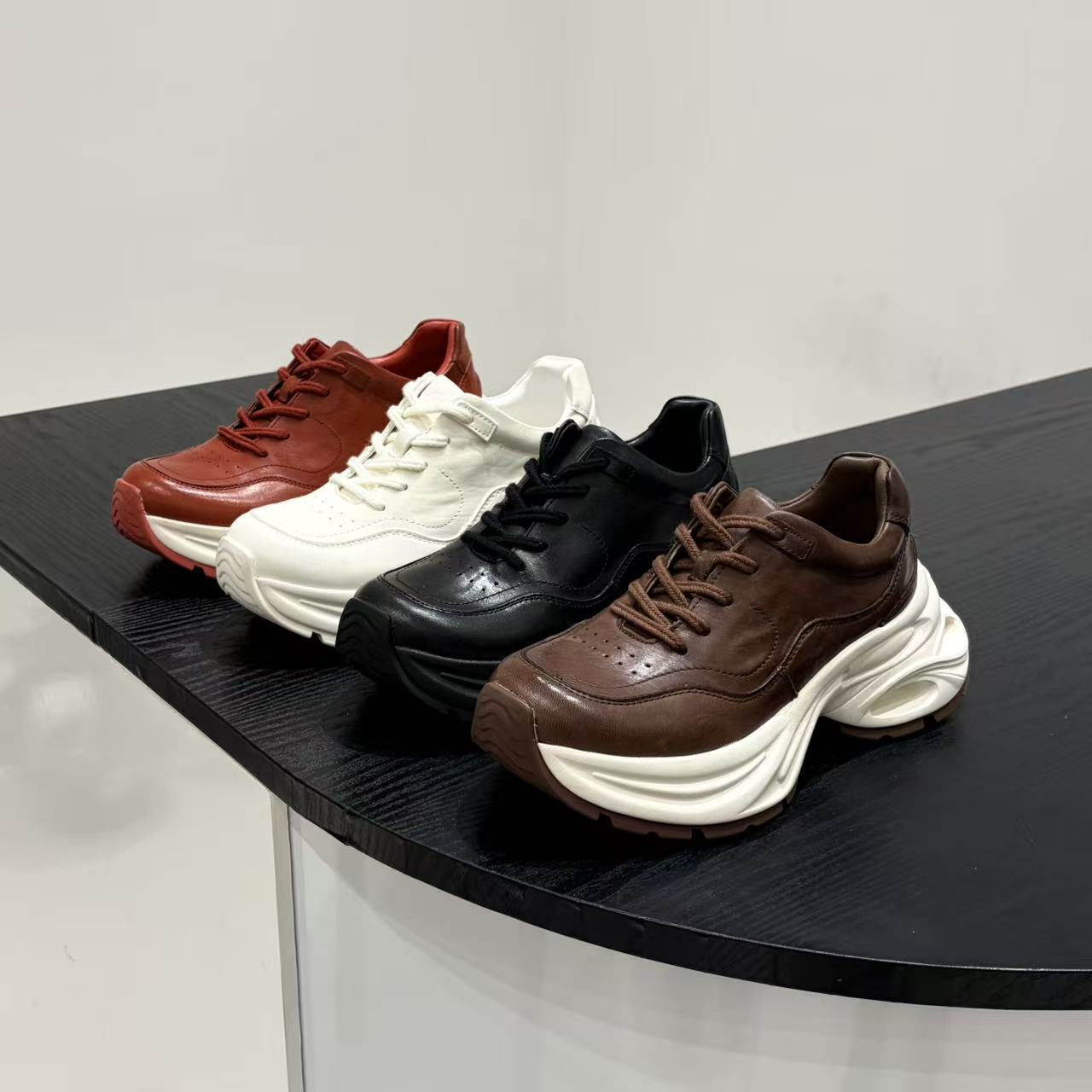 Women's Horse Dad Autumn Genuine Thick Bottom Small Height Women's Sports Shoes