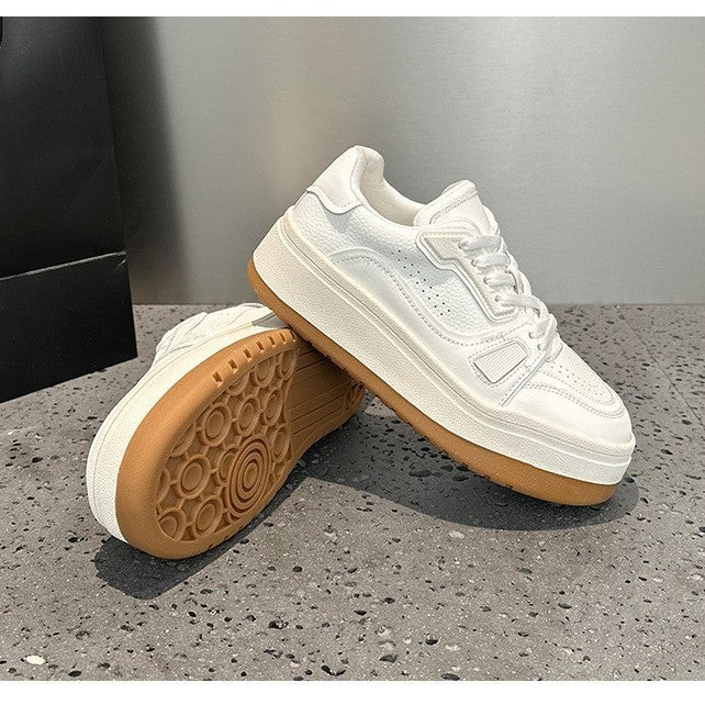 Women's White Winter Genuine Platform Early Spring Women's Sports Shoes