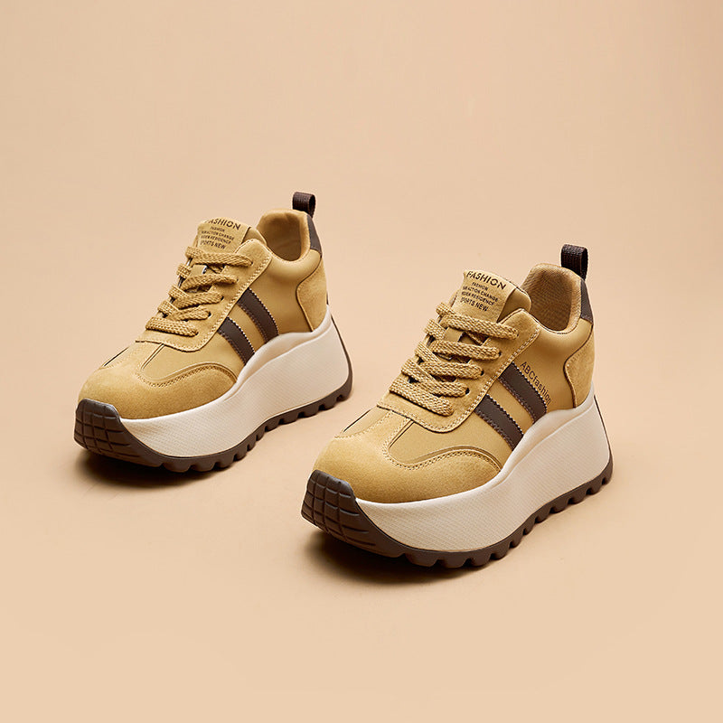 Women's Autumn Fashion Thick Bottom Increased Letters Sports Casual Shoes