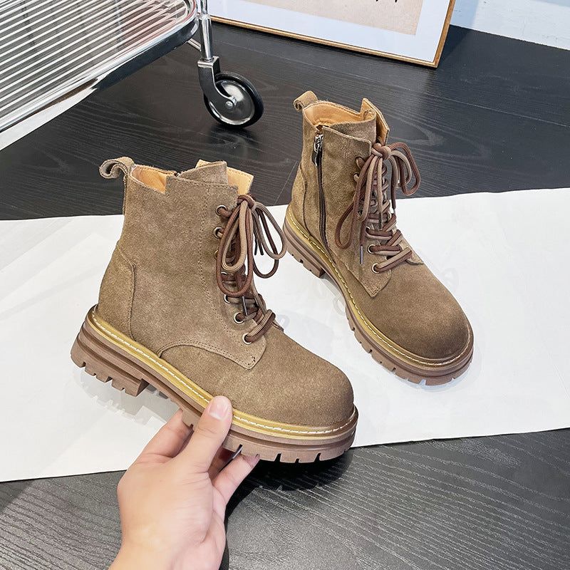 Women's Small Martin Fashion Retro Worker Cow Boots