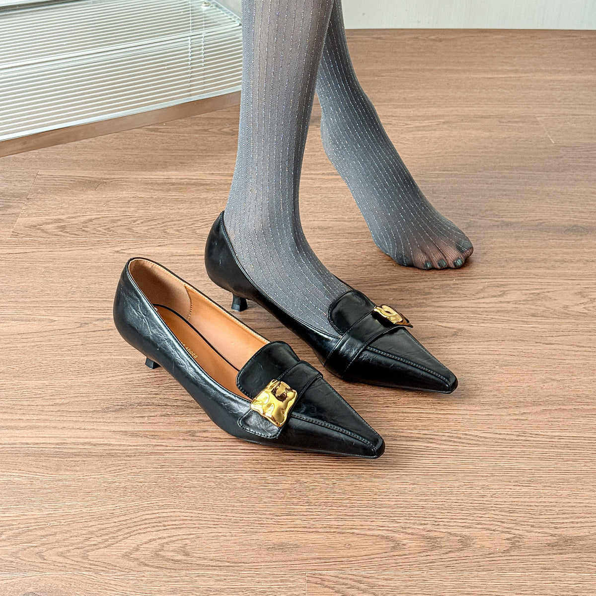 Style Low Stiletto Design British Female Women's Fashion Shoes