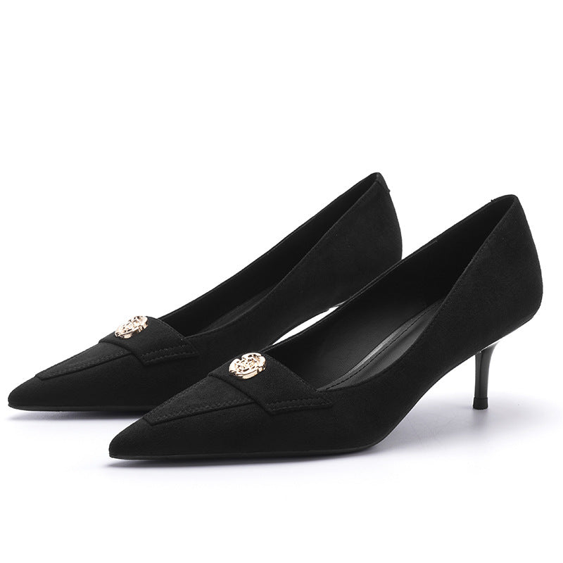 Women's Korean Sexy High-heeled Stiletto Elegant Shallow Mouth With Men's Shoes