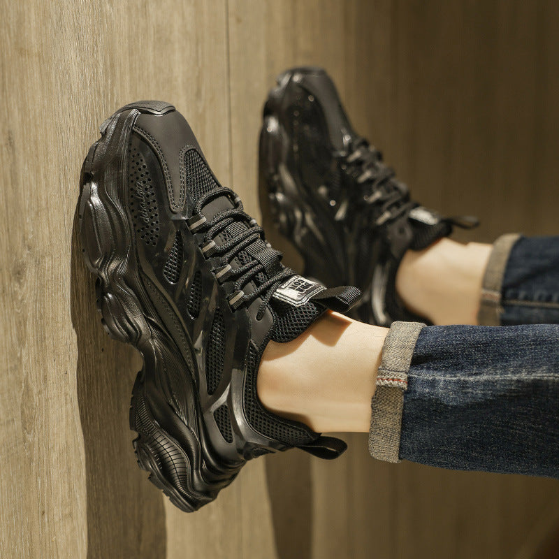 Men's Black Daddy Summer Running High Sense Men's Sports Shoes