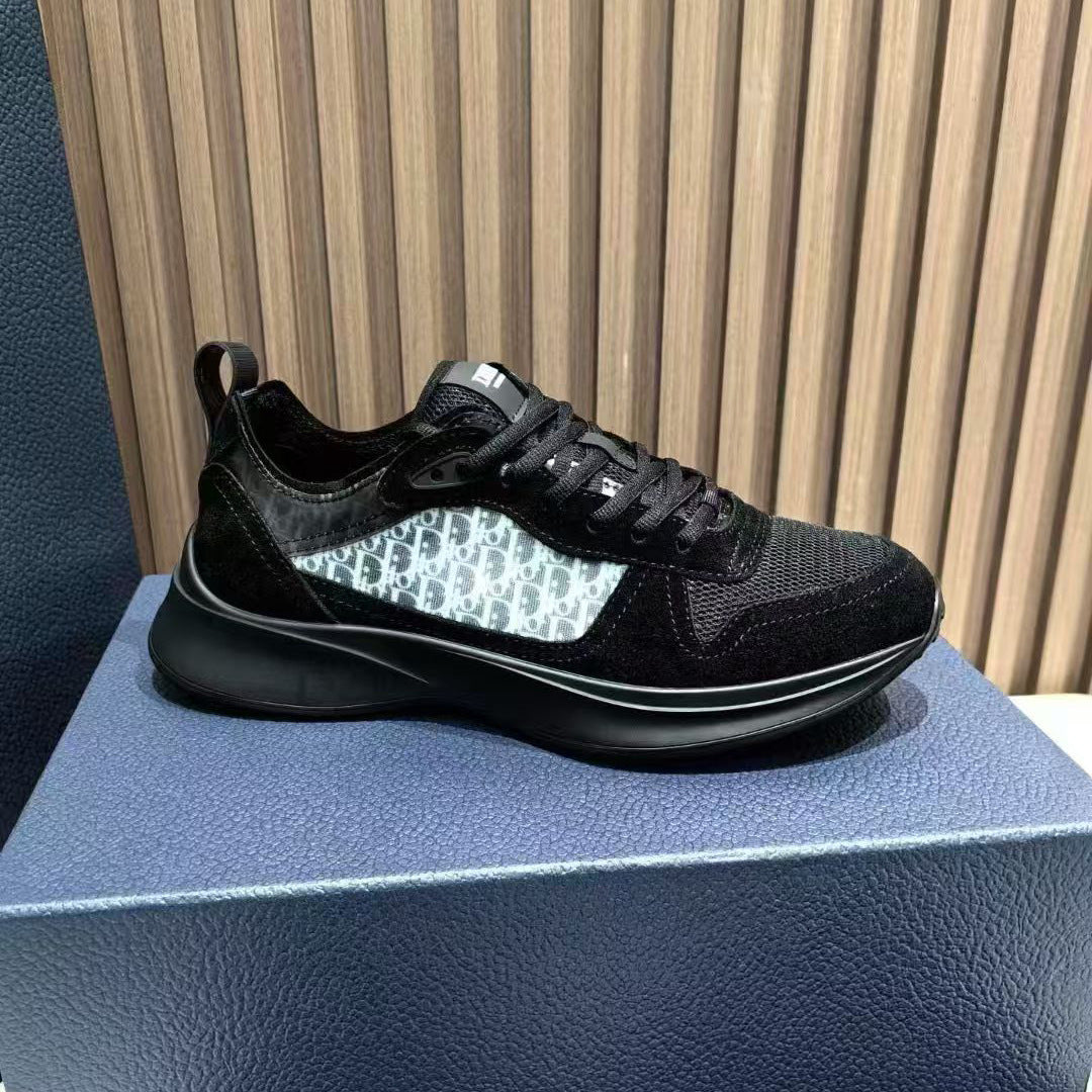 Men's Mesh Breathable Fashion Lace Up Round Toe Comfortable Men's Sports Shoes