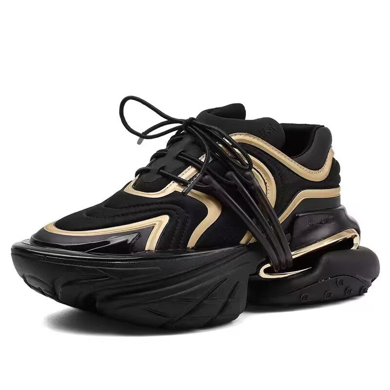 Women's & Men's Spacecraft Space Couple Platform Heightened Daddy Minority Men's Sports Shoes