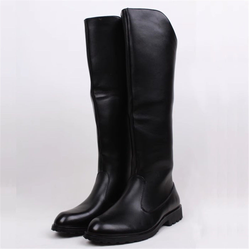 Men's Inner Long Tube Knee Pad Warm Knight Men's Leather Boots