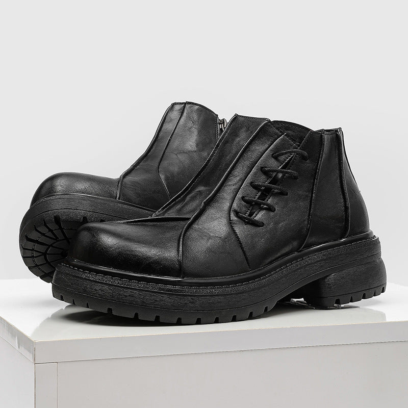 Men's Head Chelsea Trendy British Style Height Increasing Men's Martin Boots