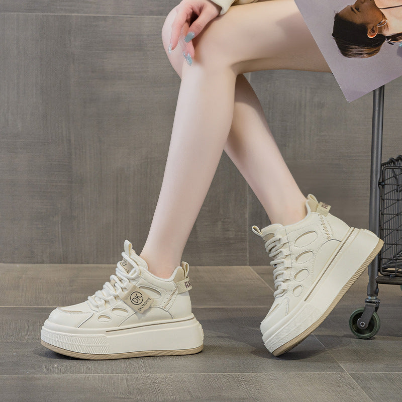 Women's Increasing Insole Authentic Clunky Versatile Korean Style Women's Casual Shoes