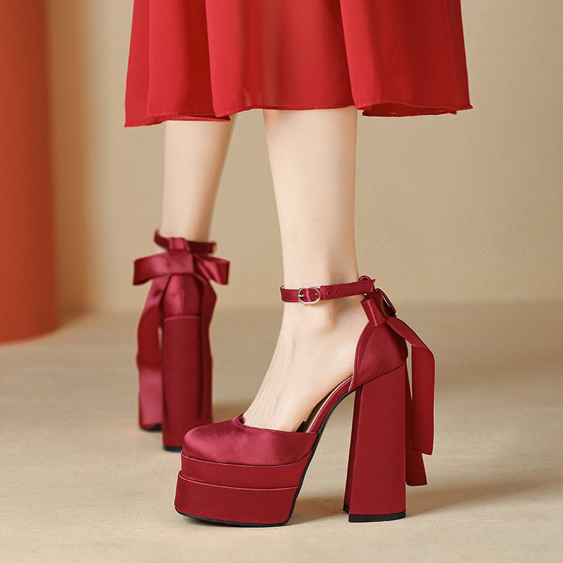 Women's Platform Wedding With Toe Box Small Size Super High Women's Fashion Shoes