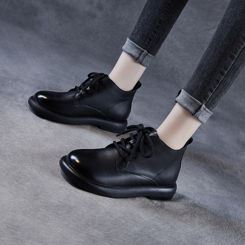 Women's Authentic Retro Ankle Soft Soled Flats Boots