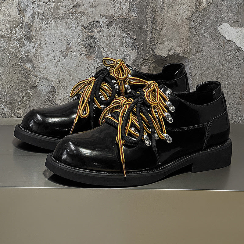 Women's & Men's Mountaineering Platform Derby British Style Fashion Leather Shoes