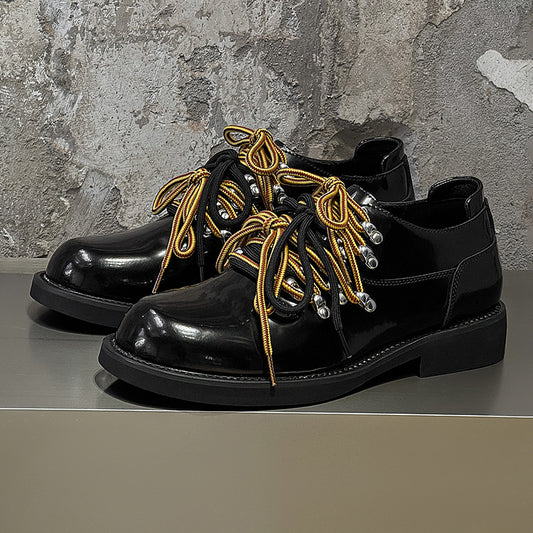 Women's & Men's Mountaineering Platform Derby British Style Fashion Leather Shoes