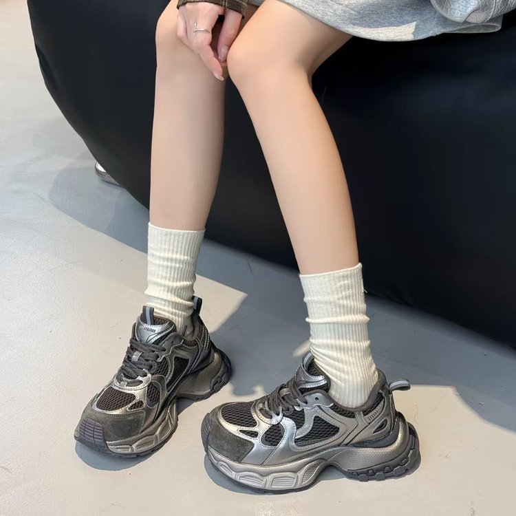 Women's Platform Fashion Clunky Autumn Versatile Sier Women's Sports Shoes