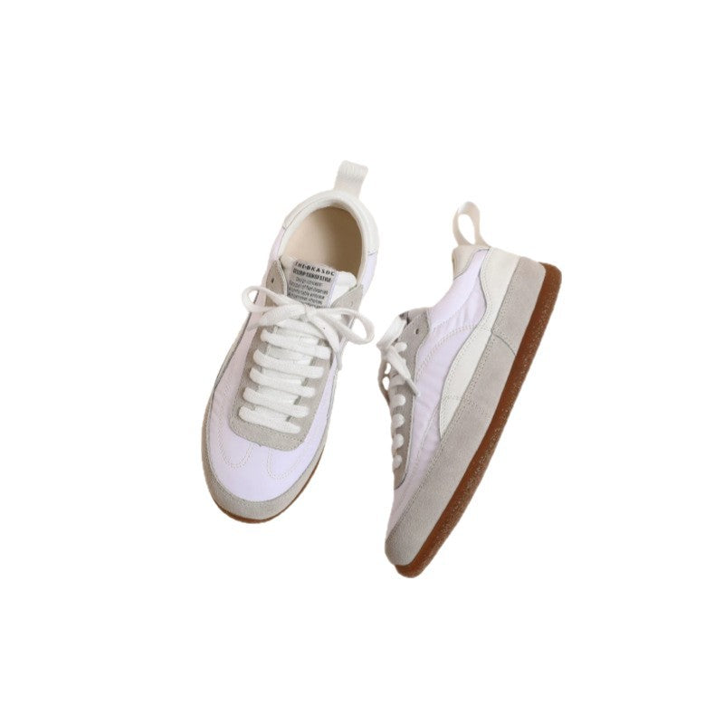 Women's Training Spring Stitching Tied Genuine Flat Sneakers