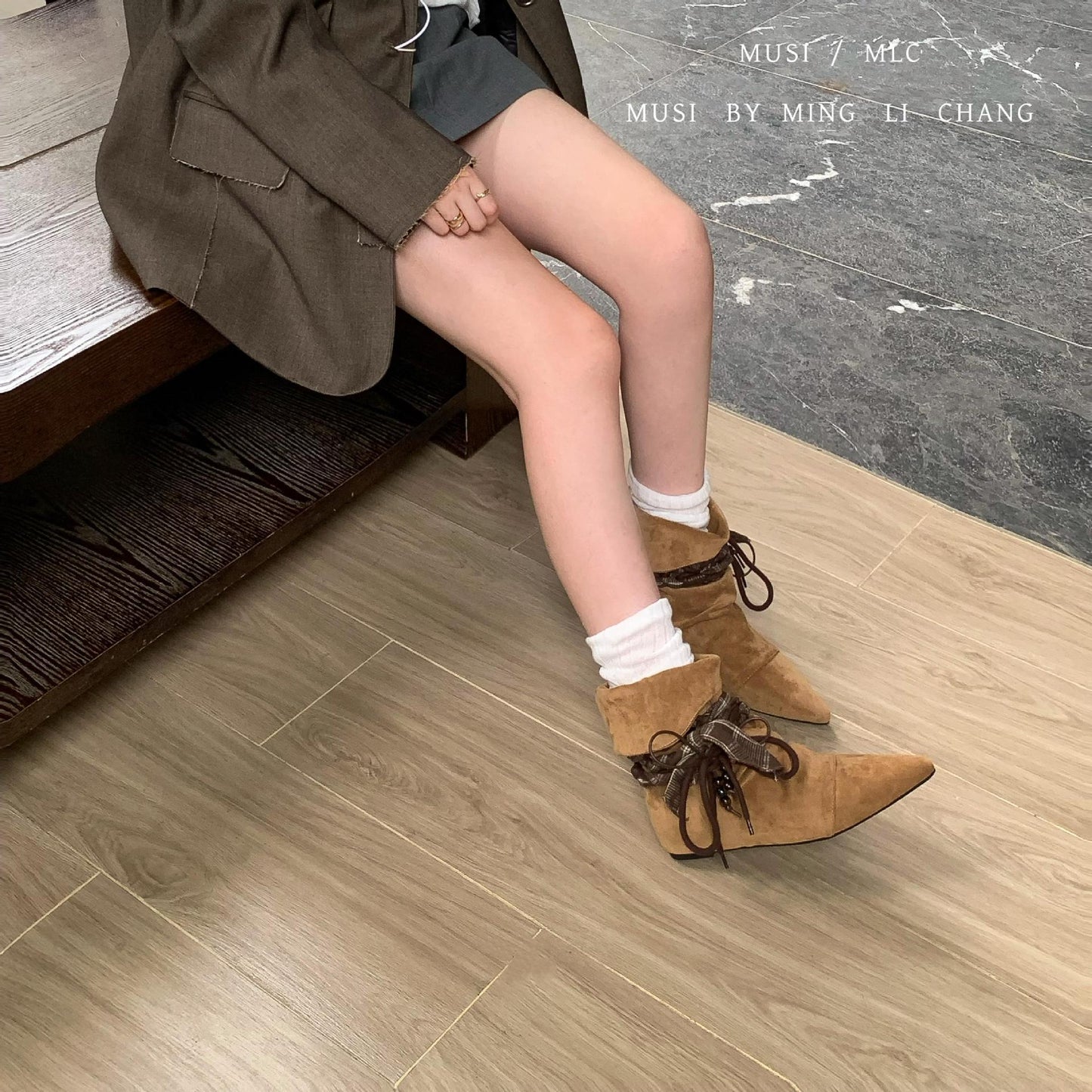 Women's Minority Pointed Toe Height Increasing Insole Western Cowboy Boots