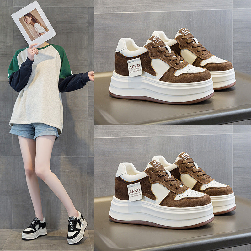 Women's Thick Bottom Show Feet Little Retro Soft Sports Casual Shoes