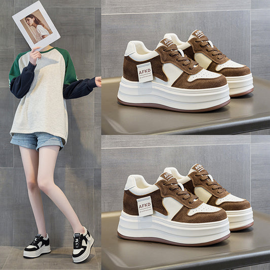 Women's Thick Bottom Show Feet Little Retro Soft Sports Casual Shoes