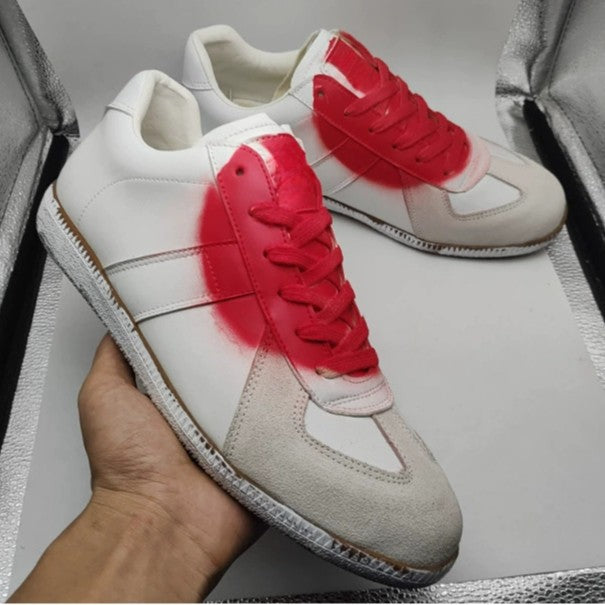 Women's & Men's Flat Inkjet German Training Genuine Fashion Casual Shoes