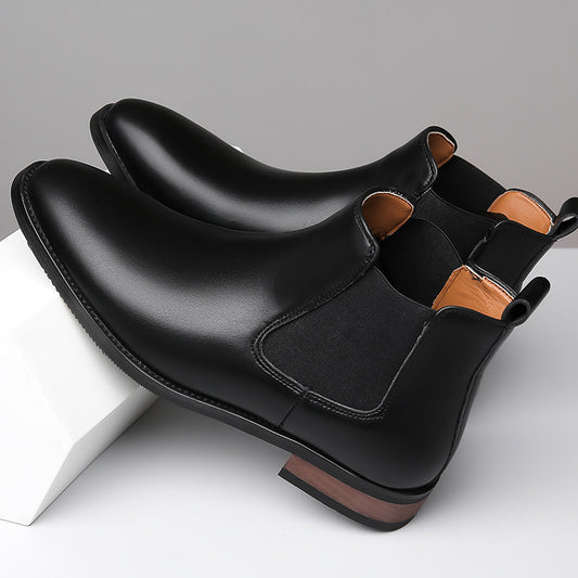 Men's Black British Chelsea Simple Advanced Sense Men's Martin Boots