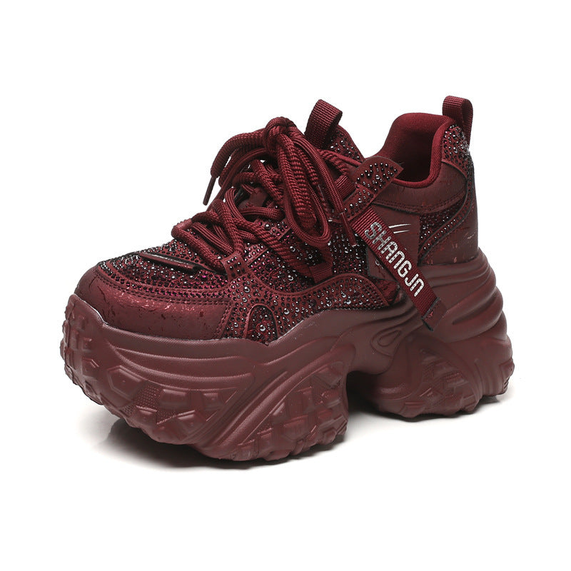 Women's Platform Height Increasing Insole Autumn Muffin Fashion Sports Casual Shoes