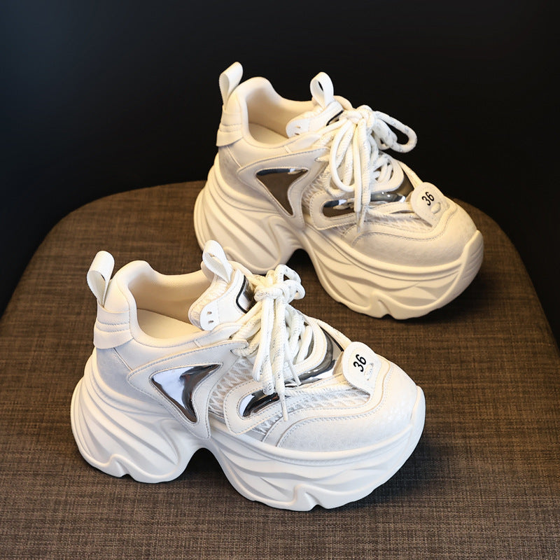 Women's Height Increasing Insole Mesh Autumn Muffin Lightweight Casual Shoes
