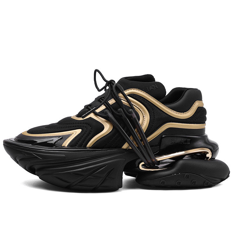 Men's Bottom Heightened Daddy Couple Niche Yacht Light Luxury Fashion Technology Women's Sports Shoes
