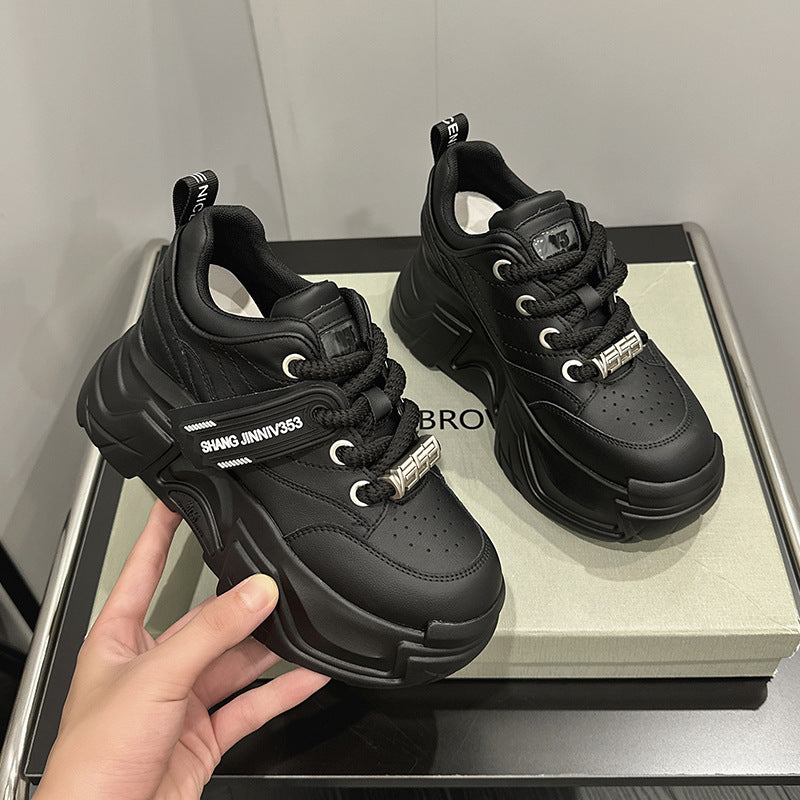 Women's European Goods Platform Dad Trendy Spring Small Height Women's Sports Shoes
