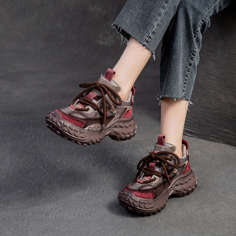 Leisure Breathable Clunky Korean Style Dirty Fashion Fashionable Women's Casual Shoes