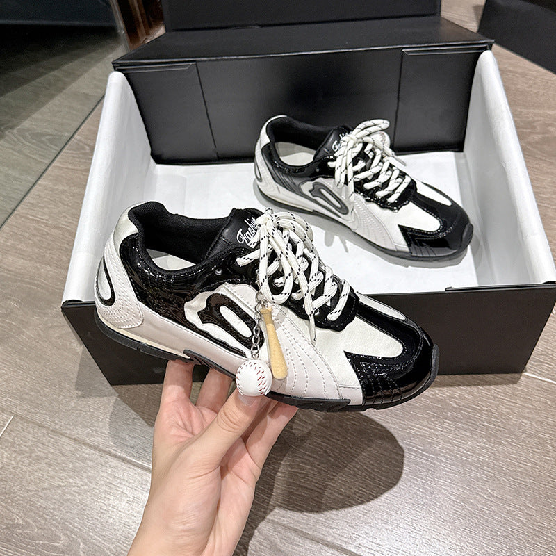 Women's Elevator German Training Breathable Preppy Style Retro Racing Sports Casual Shoes