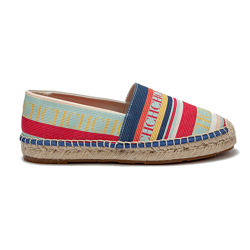 Women's Fisherman Thick Bottom For Outdoors Letter Side Fashion Solid Color Women's Casual Shoes