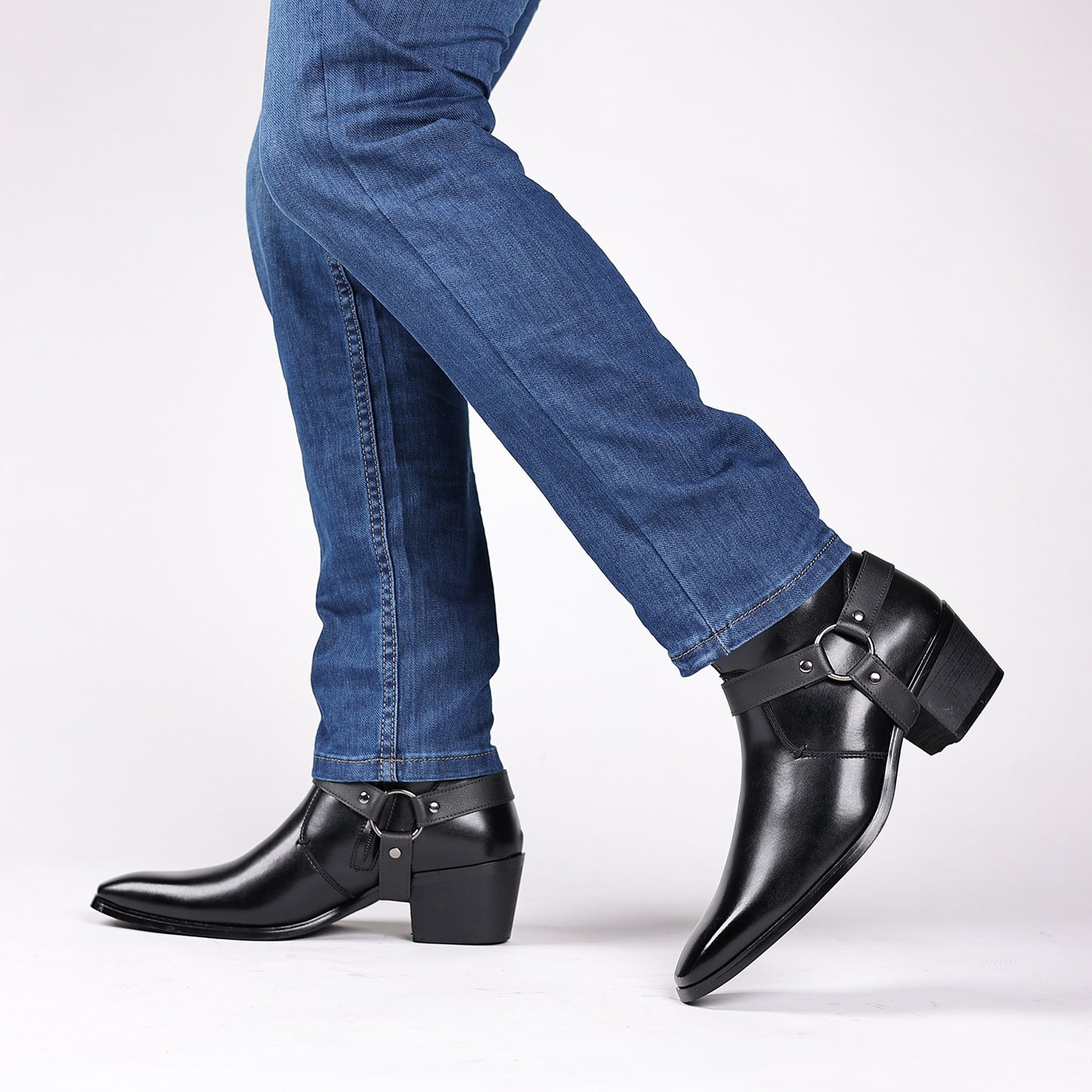 Men's Olympic British Chelsea Rivet Personality High Men's Leather Boots